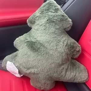 Target bullseye Christmas tree faux fur decorative pillow